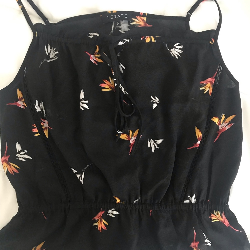 Spaghetti strap peplum top